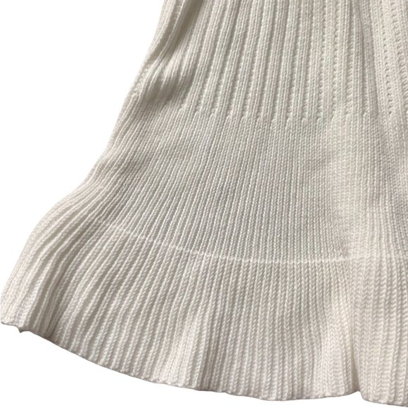 Free People Solid Gold Ribbed Cream Cable Sweater Skirt Small - Picture 5 of 8